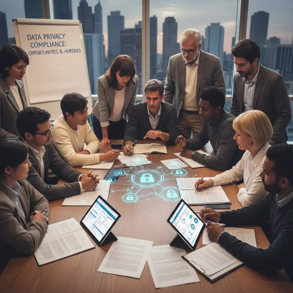 Stakeholders discussing new data privacy regulations and consumer rights