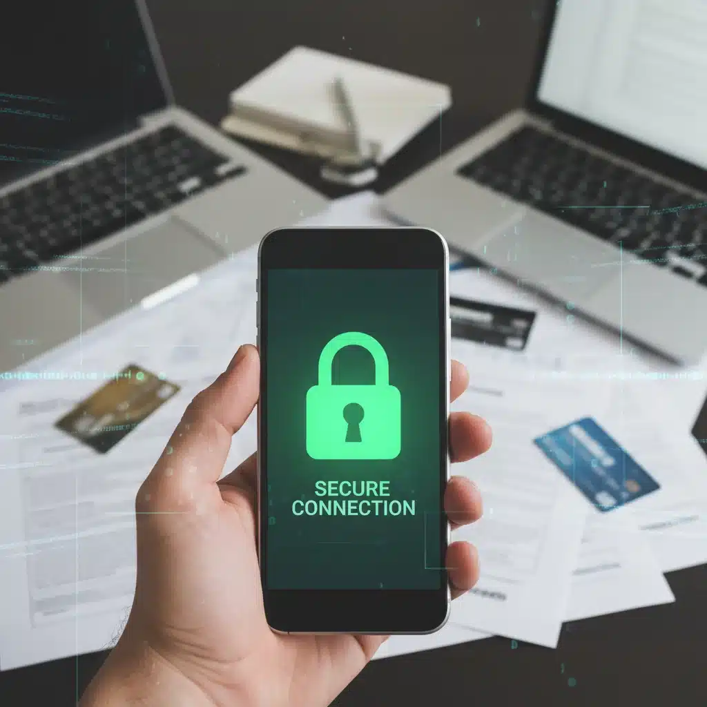 Hand holding smartphone with secure padlock icon, representing personal data protection